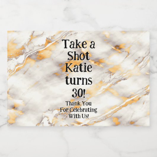 Personalized Whiskey Bottle Label – Birthday Party Likeurfles Etiket (Enkel label)