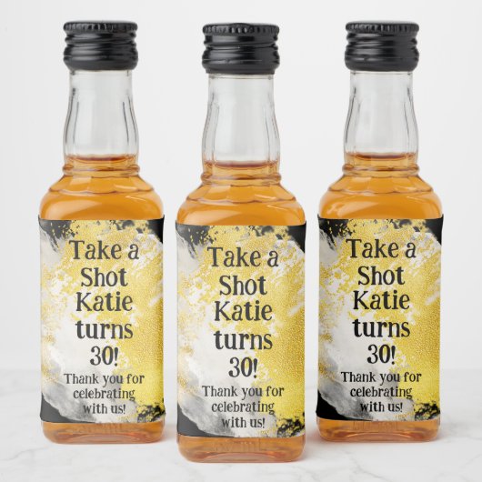 Personalized Whiskey Bottle Label – Birthday Party Likeurfles Etiket (Flessen)