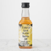 Personalized Whiskey Bottle Label – Birthday Party Likeurfles Etiket (Voorkant)