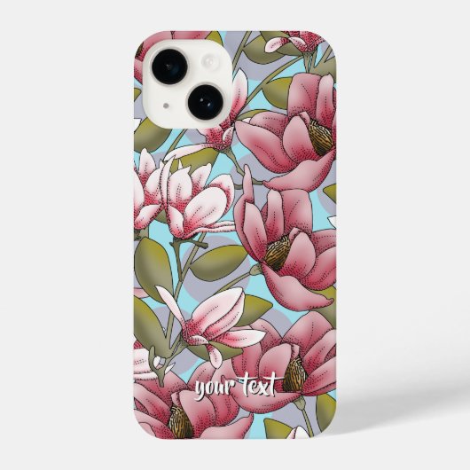 Personalized Whispering Magnolia Phone Case iPhone Hoesje (Achterkant)