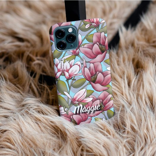 Personalized Whispering Magnolia Phone Case iPhone Hoesje