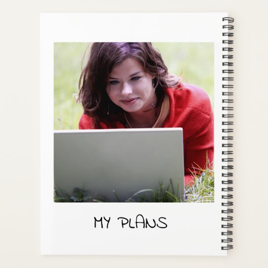 Personalized White 5 Photo Collage Planner (Achterkant)