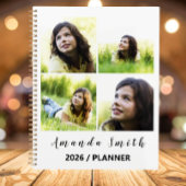 Personalized White 5 Photo Collage Planner