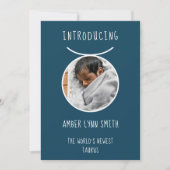 Personalized White and Blue Taurus Zodiac Aankondiging (Voorkant)