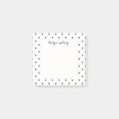 Personalized White & Black Bow Script Post-it® Notes (Voorkant)