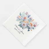 Personalized White Floral  Servet (Hoek)
