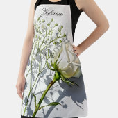 Personalized White Rose Baby's Breath Schort