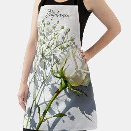 Personalized White Rose Baby's Breath Schort