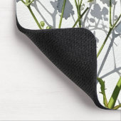 Personalized White Rose Floral Desk Muismat (Hoek)