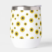 Personalized White Sunflower Pattern 11oz Cup (Links)