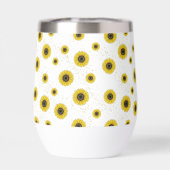 Personalized White Sunflower Pattern 11oz Cup (Achterkant)