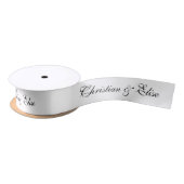 Personalized White Wedding Satijnen Lint (Spoel)