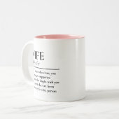 Personalized Wife Definition Mug Newlyweds Gift Tweekleurige Koffiemok (Voorkant links)