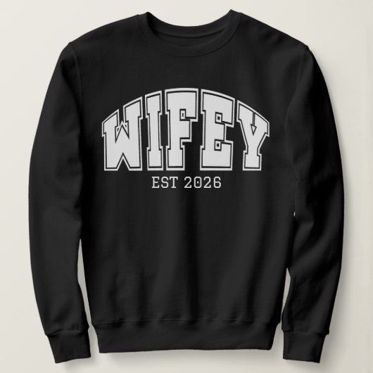 Personalized Wifey, Sports font design  Trui (Design voorkant)