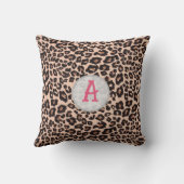 Personalized Wild One Boho Leopard Rainbow Throw  Kussen (Achterkant)