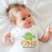 Personalized WILD ONE Dinosaur First Birthday Baby Romper