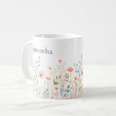 Personalized Wildflower Everyday Koffiemok (Voorkant links)