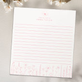 Personalized Wildflower Floral Desk Notepad Notitieblok