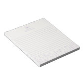 Personalized Wildflower Lavender Desk Notepad Notitieblok (Schuin)
