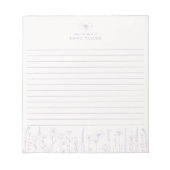 Personalized Wildflower Lavender Desk Notepad Notitieblok (Voorkant)