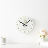  Personalized Wildflower Name Ronde Klok (Huis)