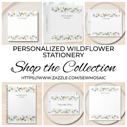 Personalized Wildflower Notepad Notitieblok