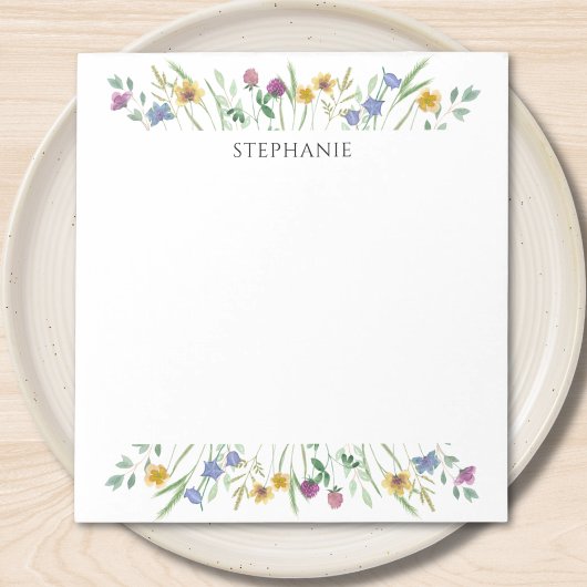 Personalized Wildflower Notepad Notitieblok