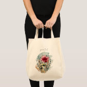 Personalized Wildflower Paint Splatter Tote Bag (Voorkant (product))