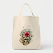 Personalized Wildflower Paint Splatter Tote Bag (Voorkant)