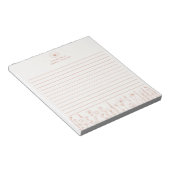 Personalized Wildflower Terracotta Desk Notepad Notitieblok (Schuin)