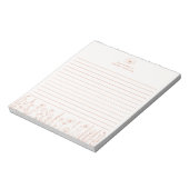 Personalized Wildflower Terracotta Desk Notepad Notitieblok (Linkerzijde)