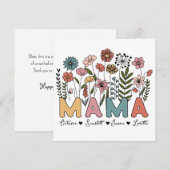Personalized Wildflowers Flat Mother's Day Card (Voorkant / Achterkant)