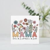 Personalized Wildflowers Flat Mother's Day Card (Staand voorkant)
