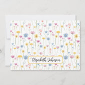 Personalized Wildflowers Floral Note Card Notitiekaartje (Voorkant)