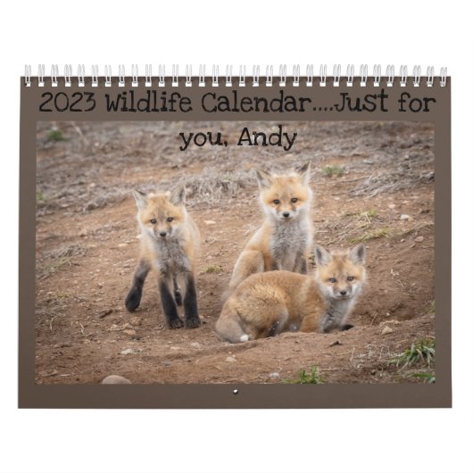 Personalized Wildlife Calendar 2023 Kalender (Hoes)
