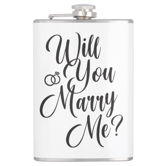 Personalized “Will You Marry Me?” Proposal Heupfles (Voorkant)