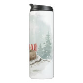 Personalized Winter Bear Tumbler – Sleeping Animal Thermosbeker (Geroteerd rechts)