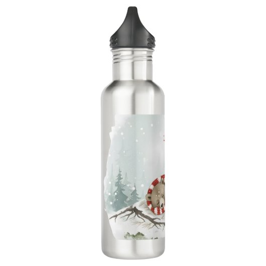 Personalized Winter Bear Water Bottle Waterfles (Links)