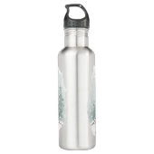 Personalized Winter Bear Water Bottle Waterfles (Achterkant)