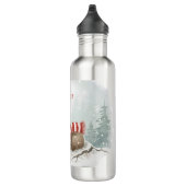 Personalized Winter Bear Water Bottle Waterfles (Rechts)
