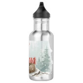 Personalized Winter Bear Water Bottle Waterfles (Rechts)