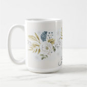 Personalized Winter Botanical Floral Koffiemok (Links)