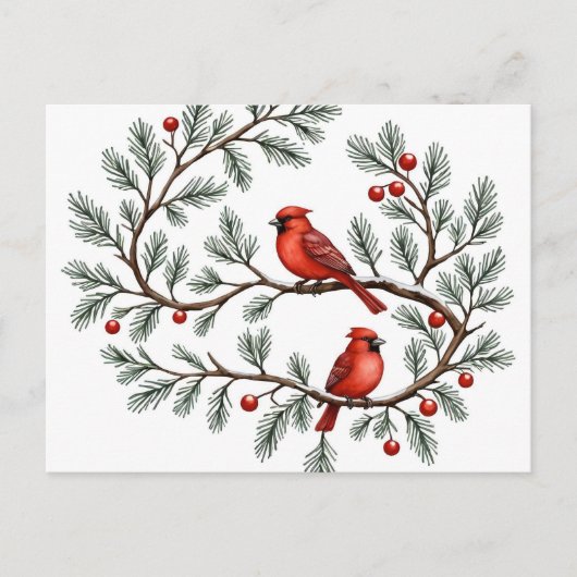 Personalized Winter Cardinal Holiday, Christmas, Briefkaart (Voorkant)