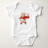 Personalized Winter Holiday Baby Bodysuit  (Voorkant)