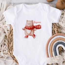 Personalized Winter Holiday Baby Bodysuit