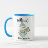 Personalized Winter Hot Chocolate Mug – Snowman  Mok (Links)