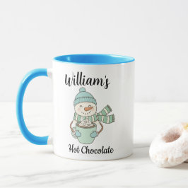 Personalized Winter Hot Chocolate Mug – Snowman  Mok