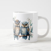 Personalized winter owl grote koffiekop (Rechts)