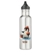 Personalized Winter Penguin Basketball Kid Waterfles (Rechts)