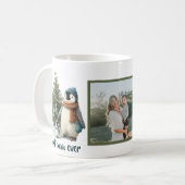 Personalized Winter Penguin “Best Mom Ever” Koffiemok (Voorkant links)